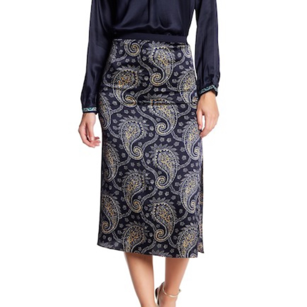 Calypso St. Barth Nassia Paisley Silk Skirt XS New